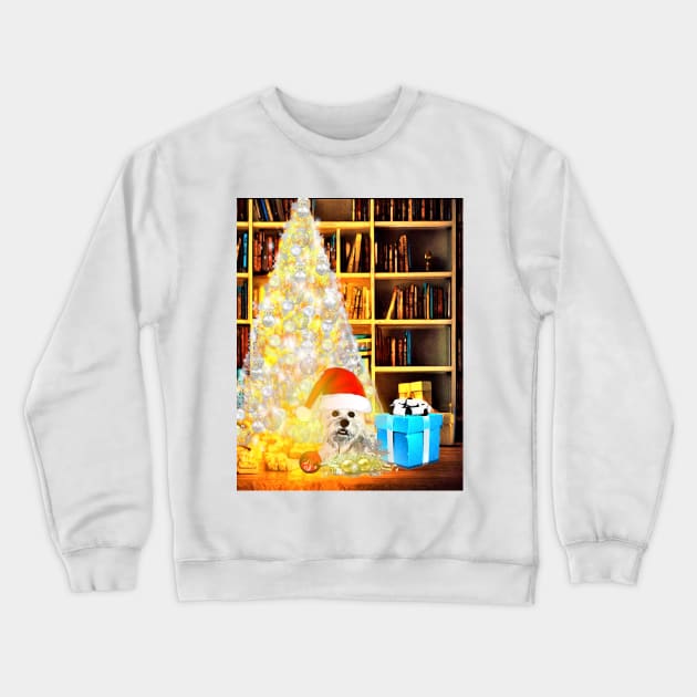 Cute Scottish Terrier Christmas Decoration Crewneck Sweatshirt by KC Morcom aka KCM Gems n Bling aka KCM Inspirations